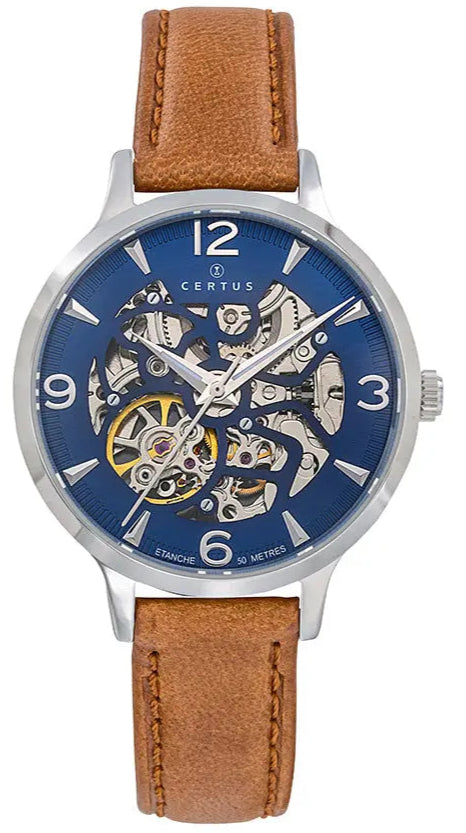 Certus 644547 Automatic Brown Leather Strap