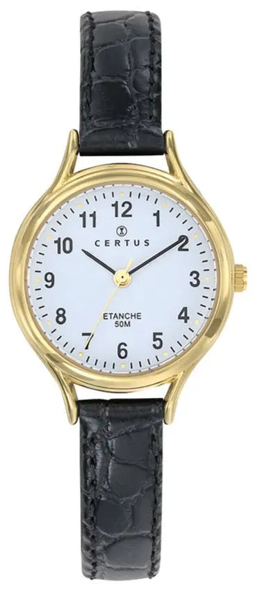 Certus 646593 Black Leather Strap