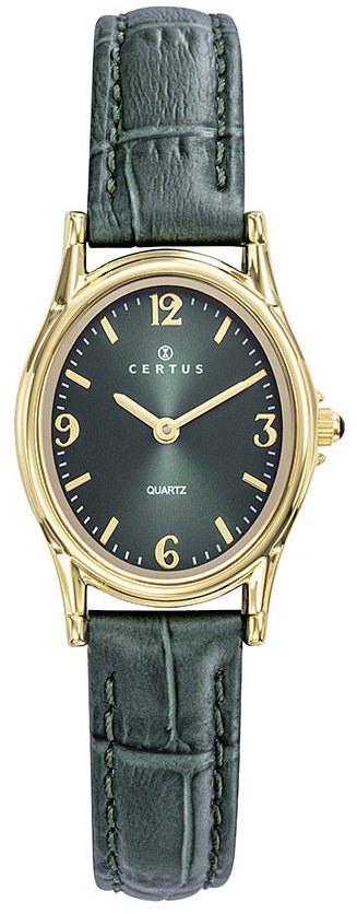 Certus 646623 Green Leather Strap - Κοσμηματοπωλείο Goldy