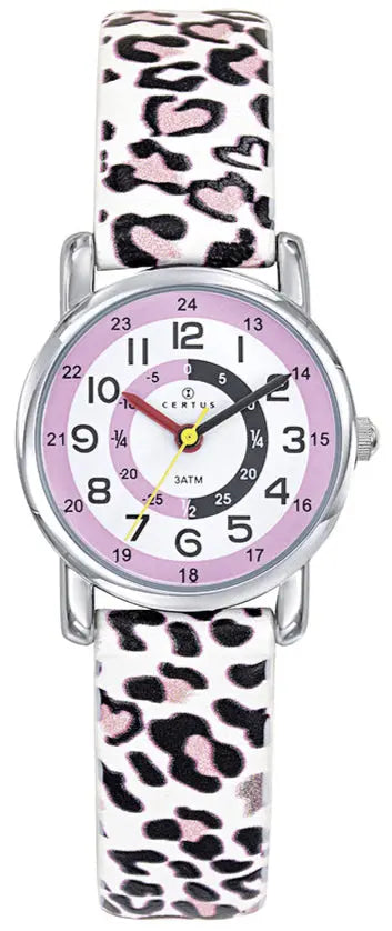 Certus 647693 White Leopard Leather Strap