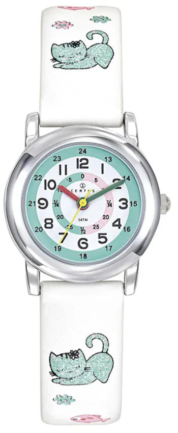 Certus 647698 White Leather Strap