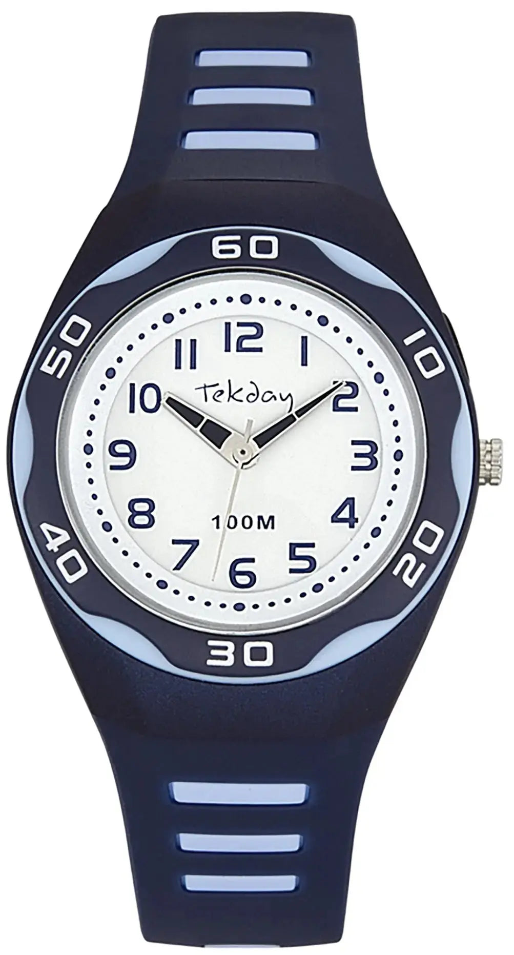 TEKDAY 653492 Blue Silicone Strap Tekday