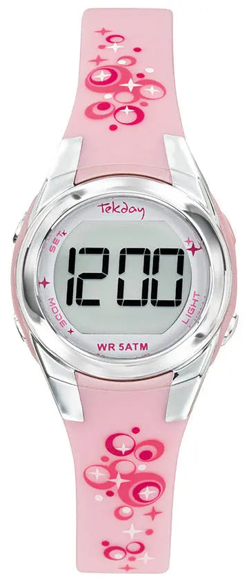 TEKDAY 654737 Kids Pink Plastic Strap Tekday