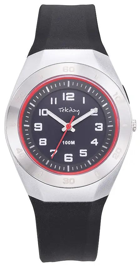 TEKDAY 654796 Black Rubber Strap