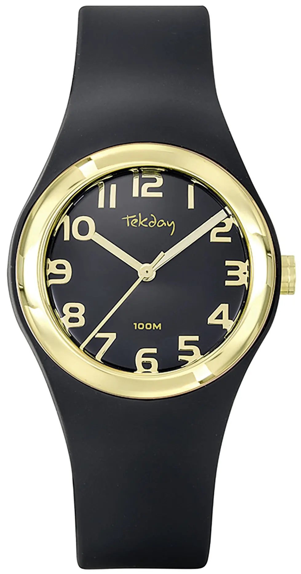 TEKDAY 654854 Black Silicone Strap