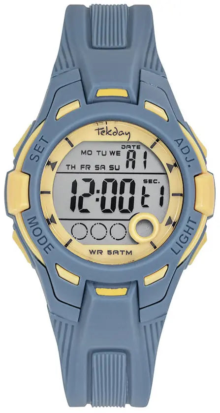 TEKDAY 654920 Digital Grey Silicone Strap