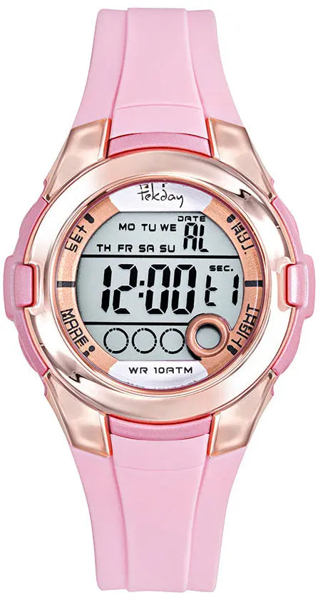 TEKDAY 654938 Digital Pink Silicone Strap