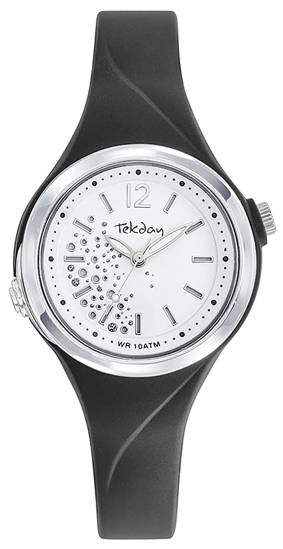 TEKDAY 654939 Black Silicone Strap Tekday
