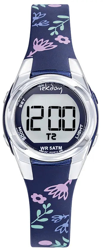 TEKDAY 654946 Digital Blue Silicone Strap