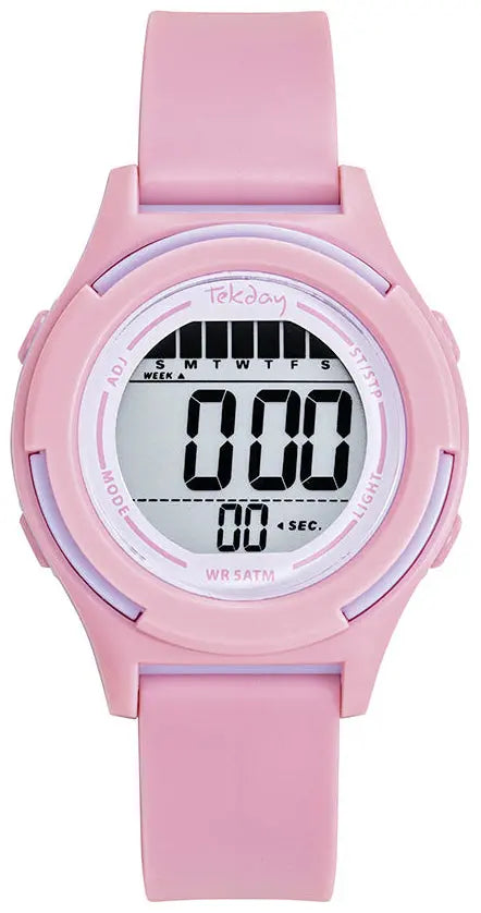TEKDAY 654966 Digital Pink Silicone Strap