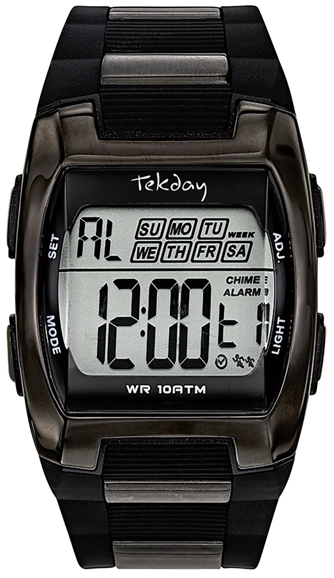 TEKDAY 656236 Digital Black Rubber Strap