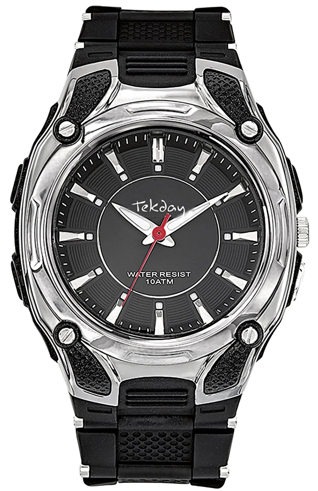 TEKDAY 656240 Black Rubber Strap