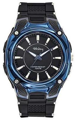 TEKDAY 656242 Black Rubber Strap