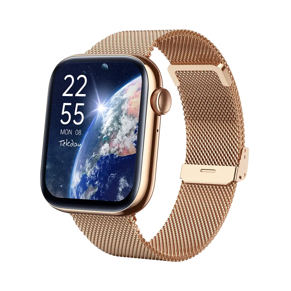TEKDAY 656514 Smartwatch Rose Gold Stainless Steel Bracelet