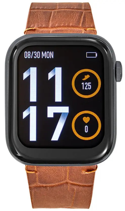 TEKDAY 656522 Smartwatch Brown Leather Strap