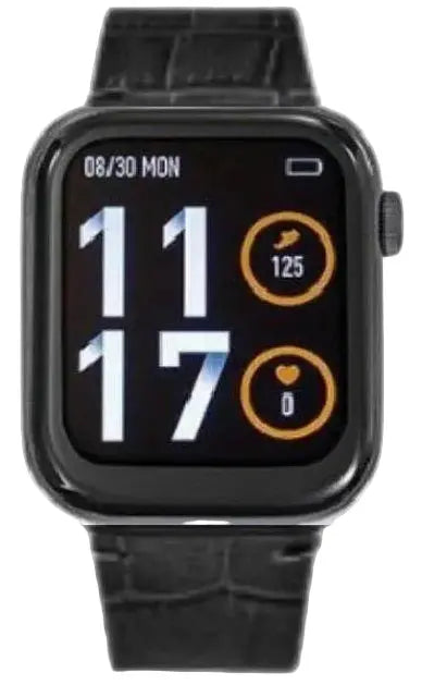 TEKDAY 656553 Smartwatch Black Leather Strap