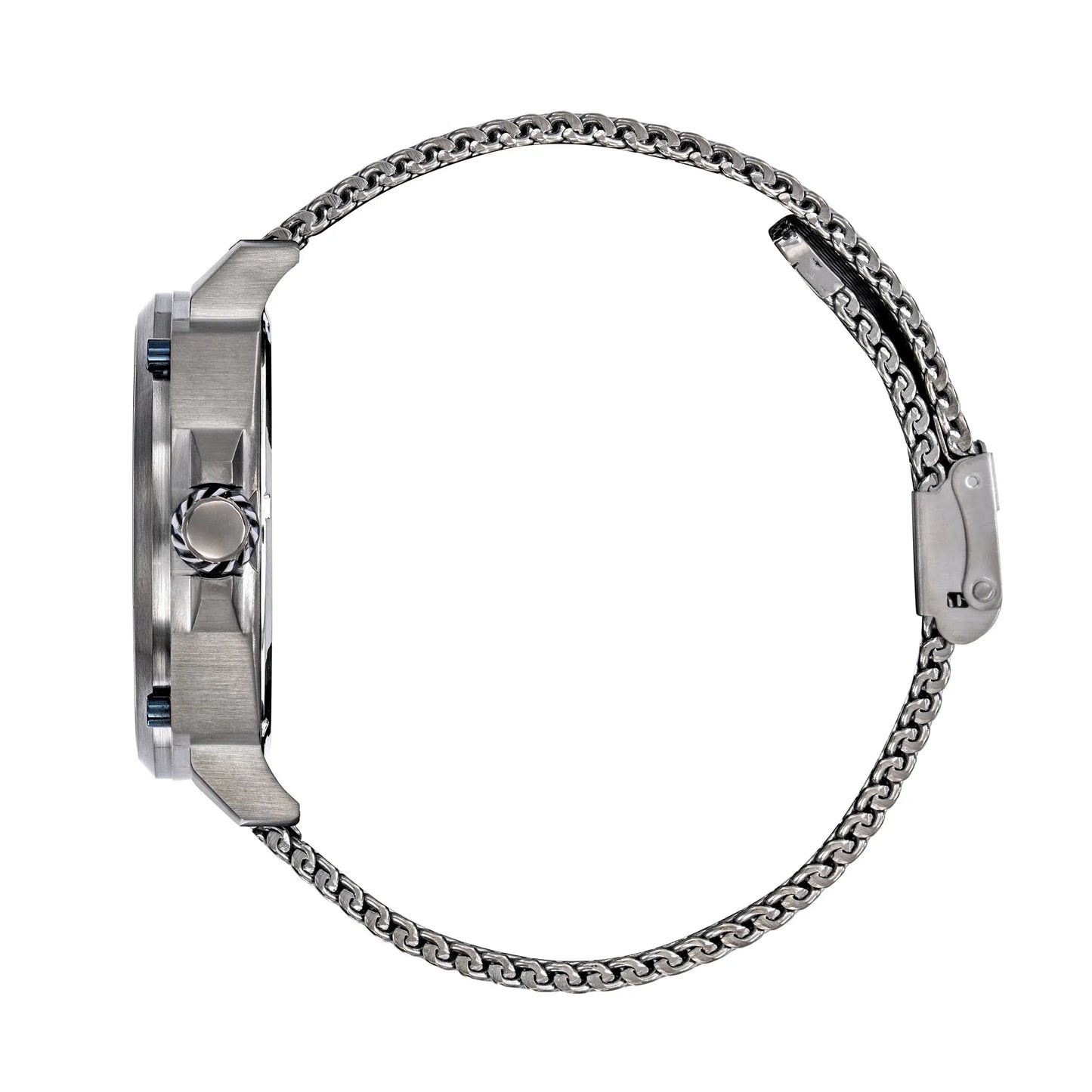 Rafale 666038 Pilote Skeleton Automatic Grey Stainless Steel Bracelet