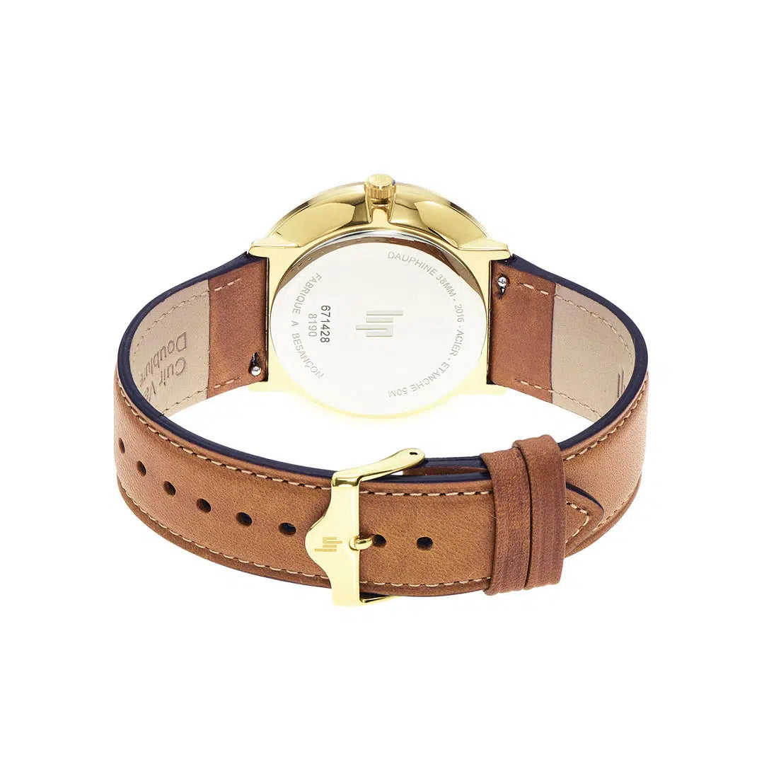 LIP 671428 Dauphine Brown Leather Strap
