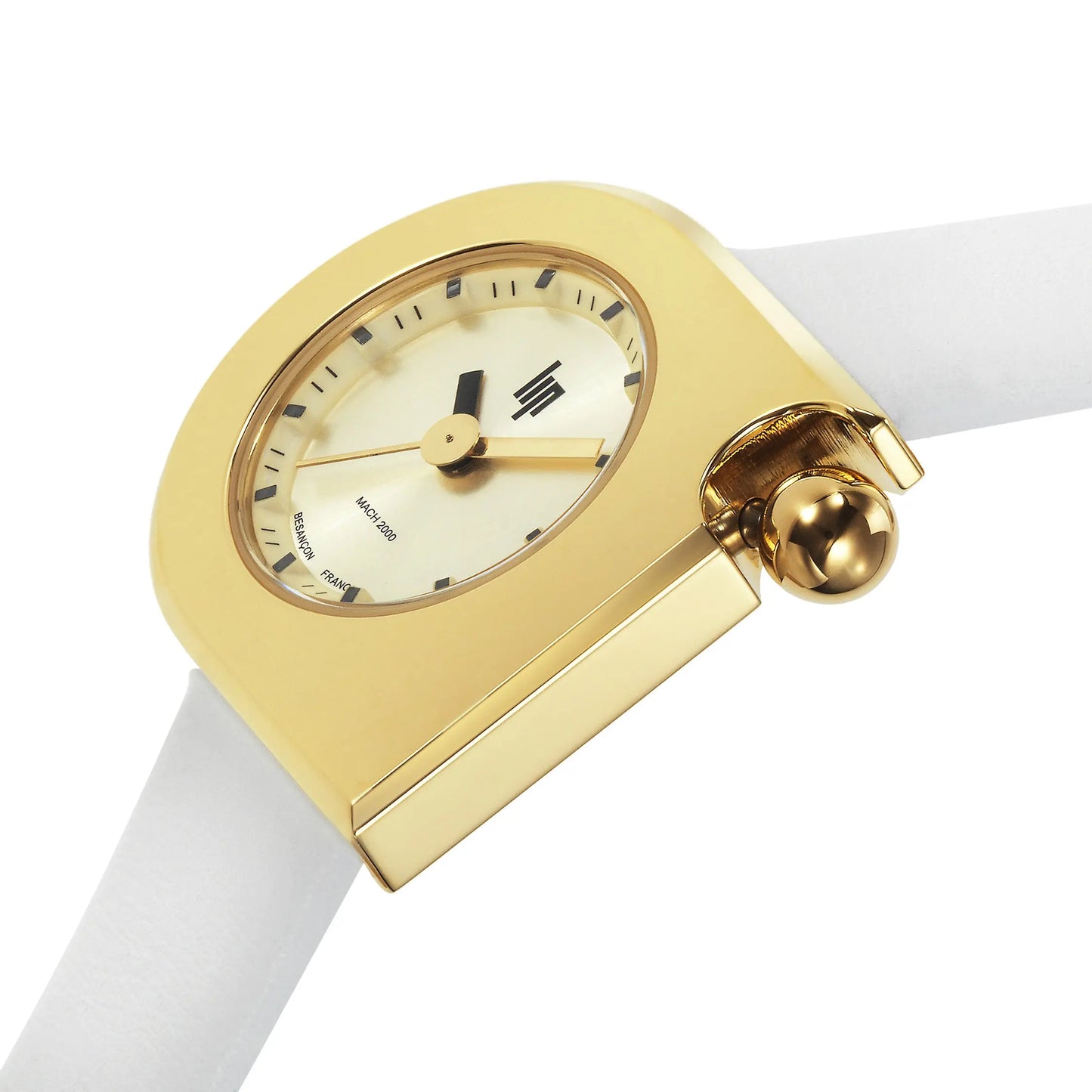 LIP 671662 Mach 2000 Mini White Leather Strap