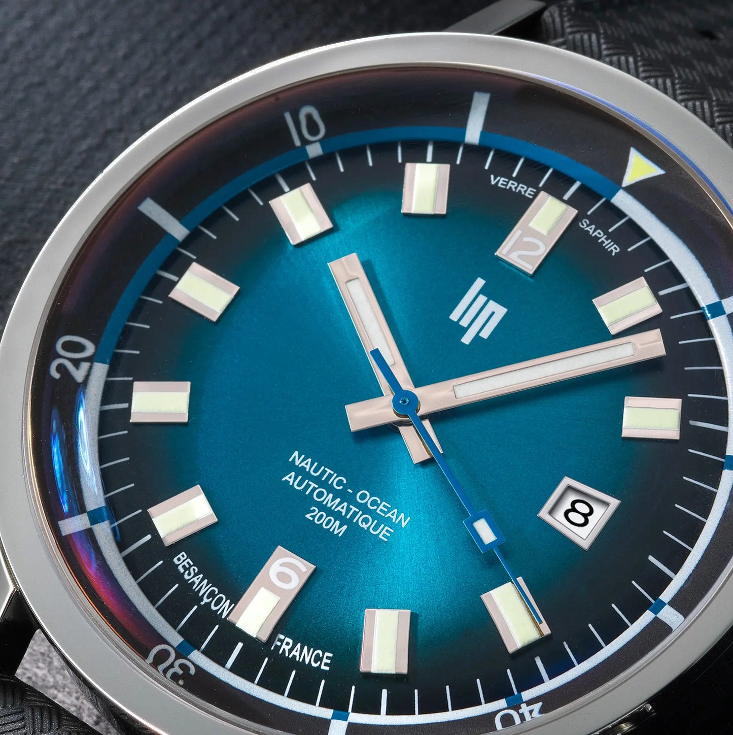 LIP 671854 Nautic Ocean Automatic Black Rubber Strap