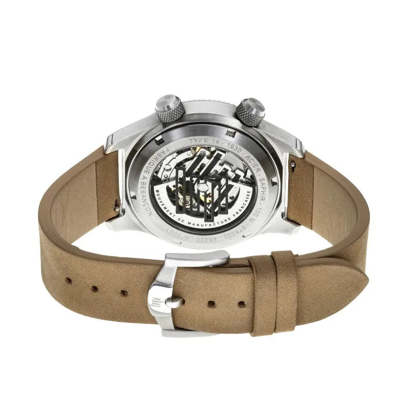 LIP 676030 Type 14 Automatic Camel Brown Leather Strap
