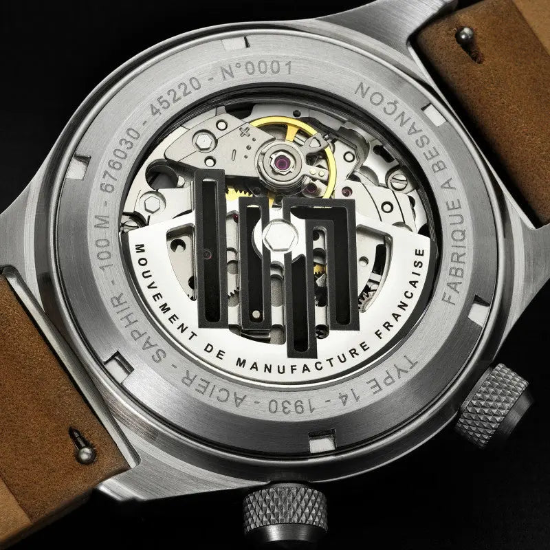 LIP 676030 Type 14 Automatic Camel Brown Leather Strap