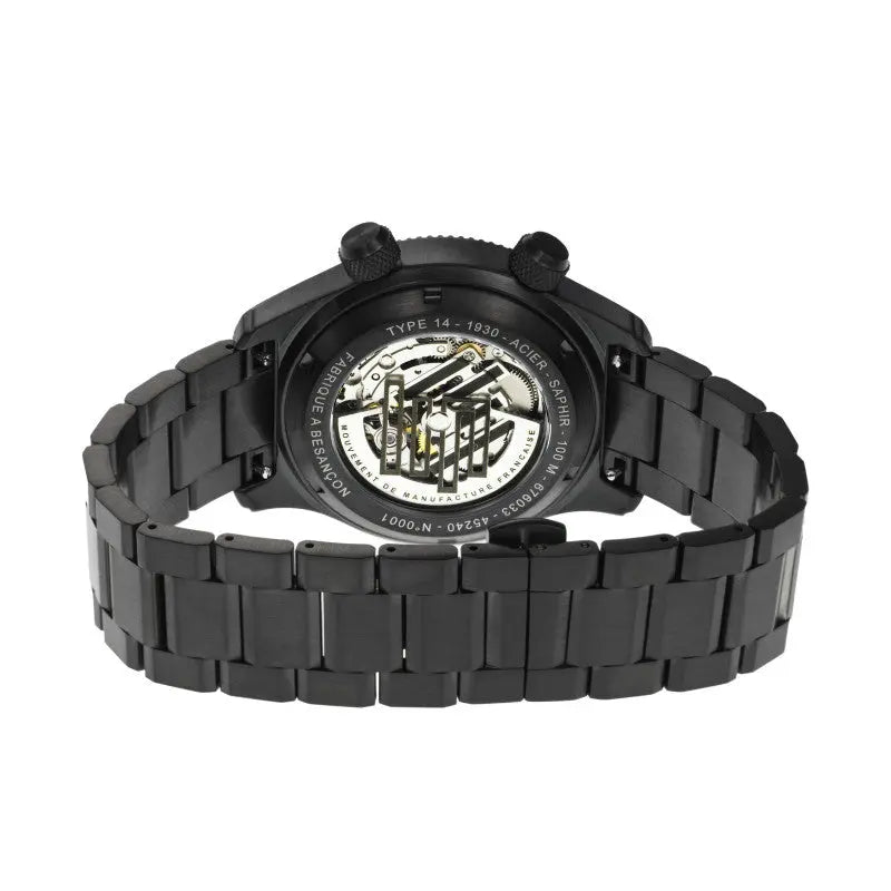LIP 676033 Type 14 Automatic Black Stainless Steel Bracelet