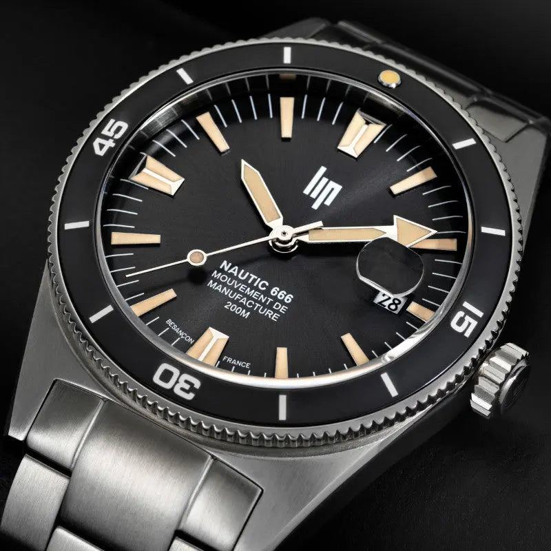 LIP 676053 Nautic 666 Automatic Silver Stainless Steel Bracelet