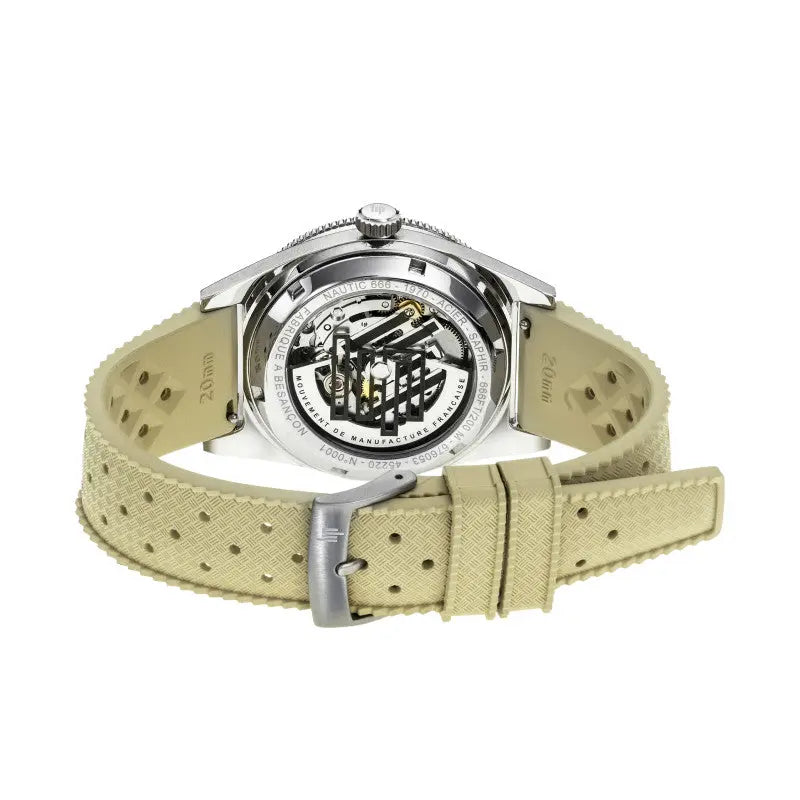 LIP 676054 Nautic 666 Automatic Beige Rubber Strap
