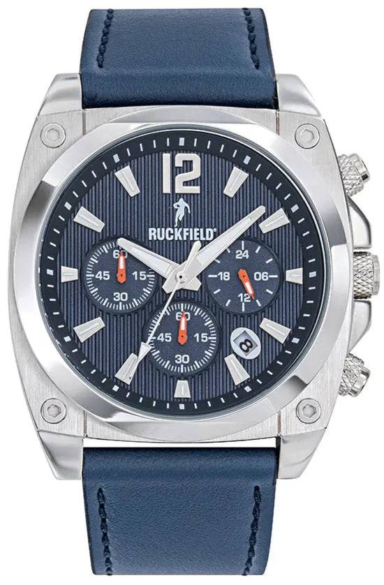 Ruckfield 685224 Chronograph Blue Leather Strap