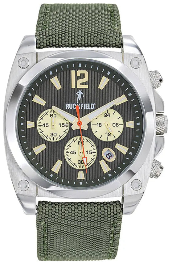 Ruckfield 685227 Chronograph Green Fabric Strap