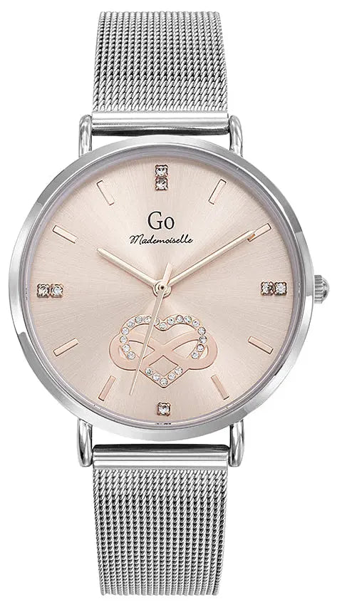 GO Girl Only 695668 Silver Stainless Steel Mesh Bracelet