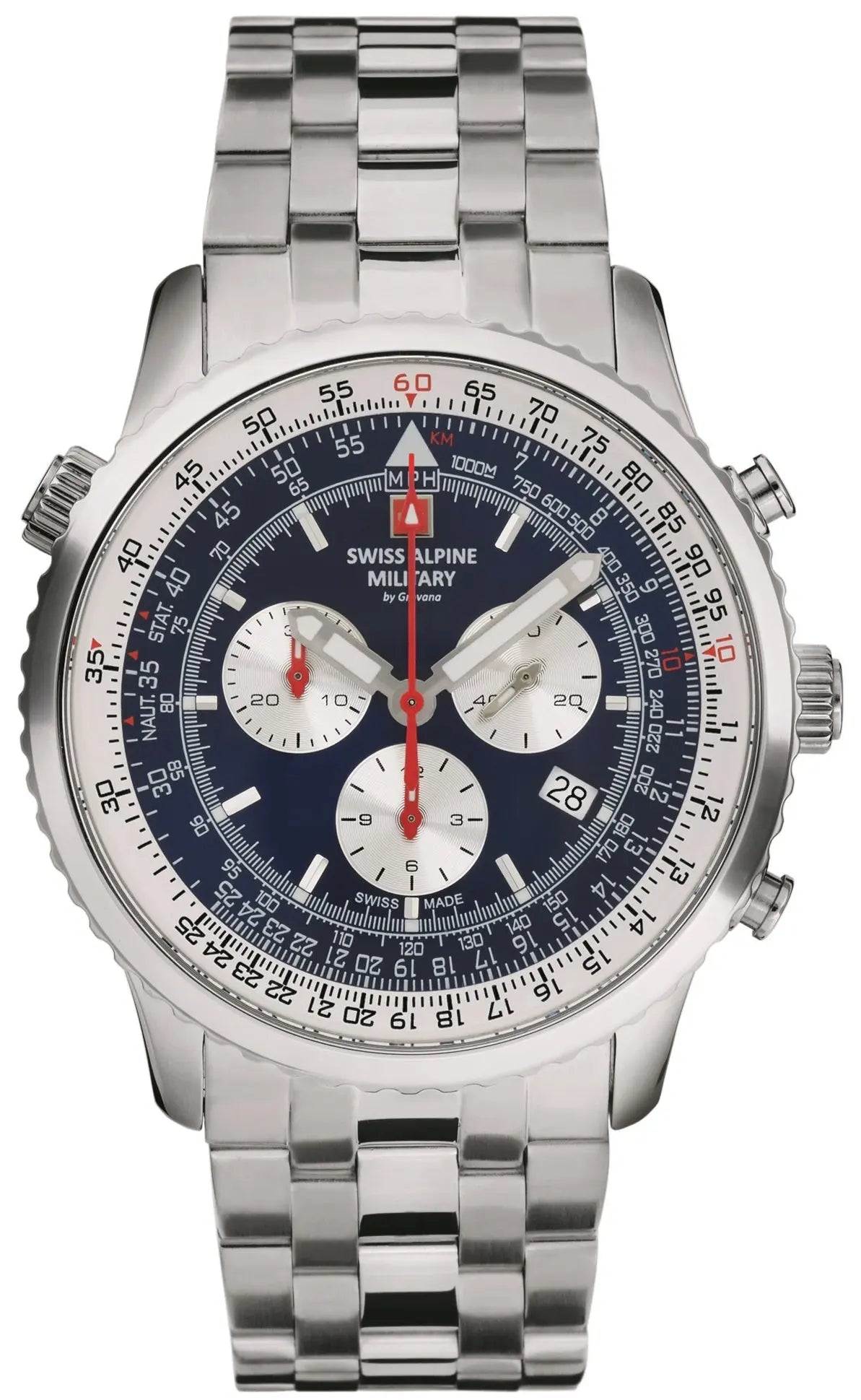 SWISS ALPINE MILITARY SAM7078.9135 Viper Chronograph Stainless Steel Bracelet