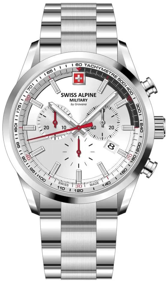 SWISS ALPINE MILITARY SAM7086.9132 Pegasus Chronograph Stainless Steel Bracelet