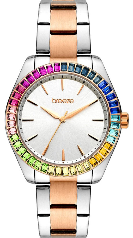 BREEZE 712411.1 Prismatic Two Tone Stainless Steel Bracelet Breeze