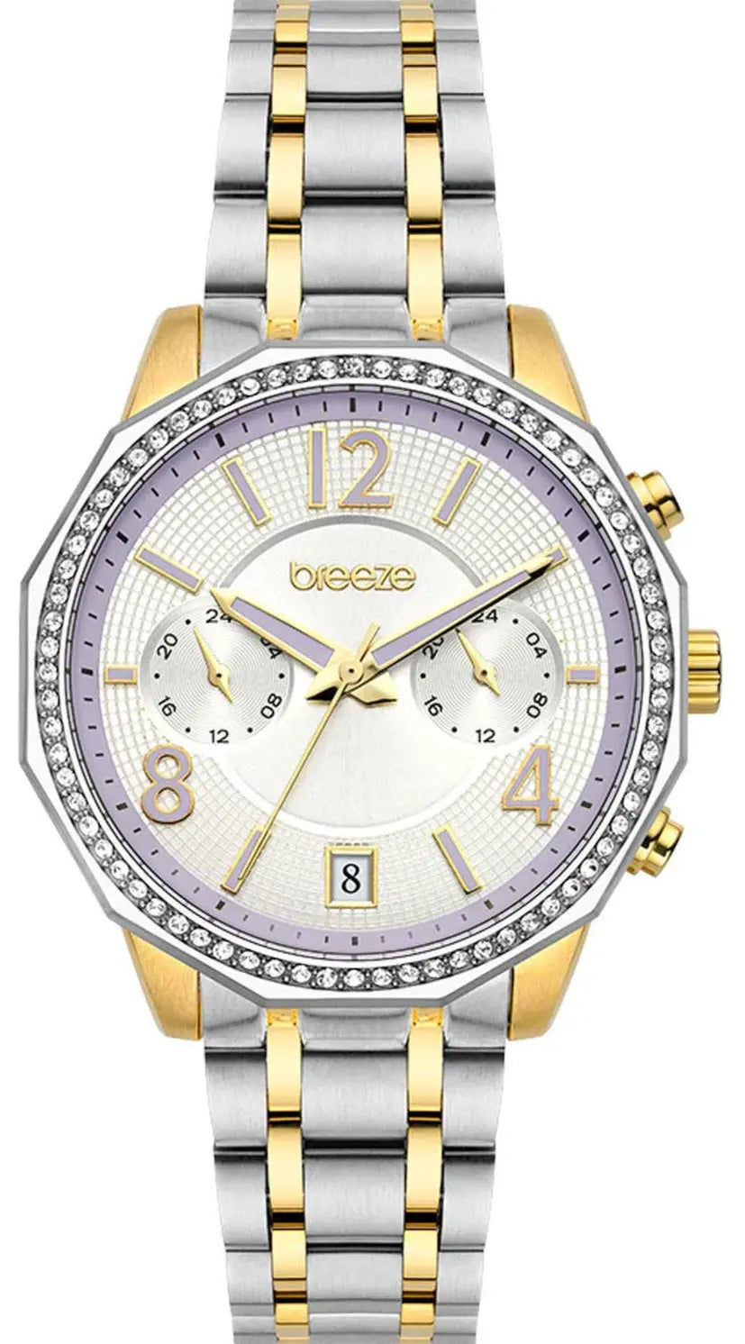 BREEZE 712451.1 Crystàl Swarovski Two Tone Stainless Steel Bracelet