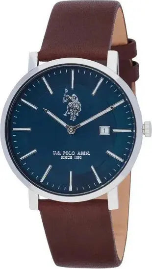 US POLO USP7111ST Ezra Brown Leather Strap