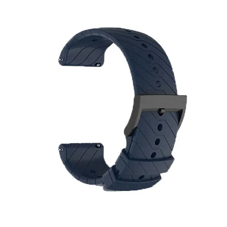 Hirsch 09180-92050 Ayrton Black Leather-Rubber Strap