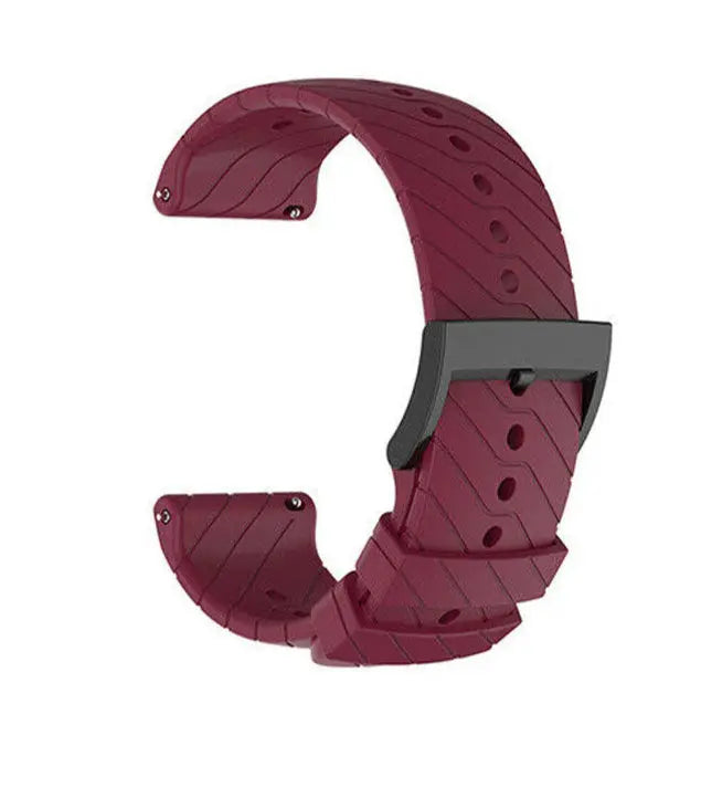 Hirsch 09180-92050 Ayrton Black Leather-Rubber Strap