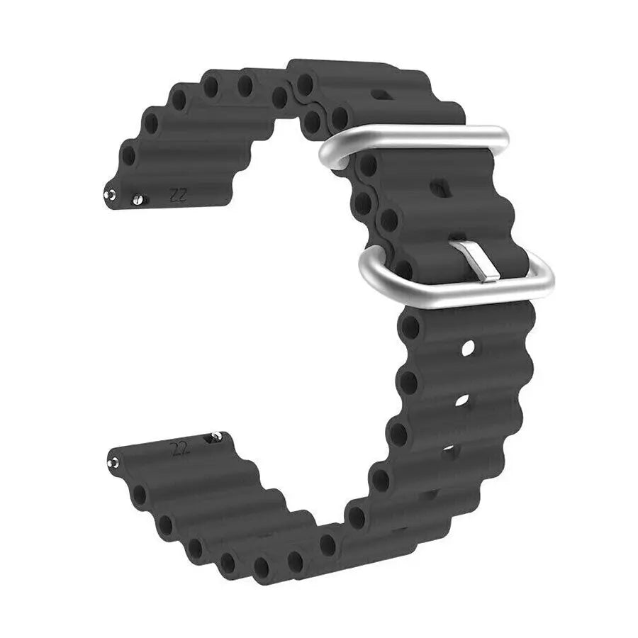 Λουρί 8865BK Black SIlicon Strap