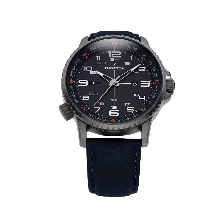 Thorton 9202122 Kalf Blue Leather Strap