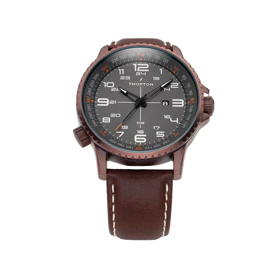 Thorton 9202171 Kalf Brown Leather Strap