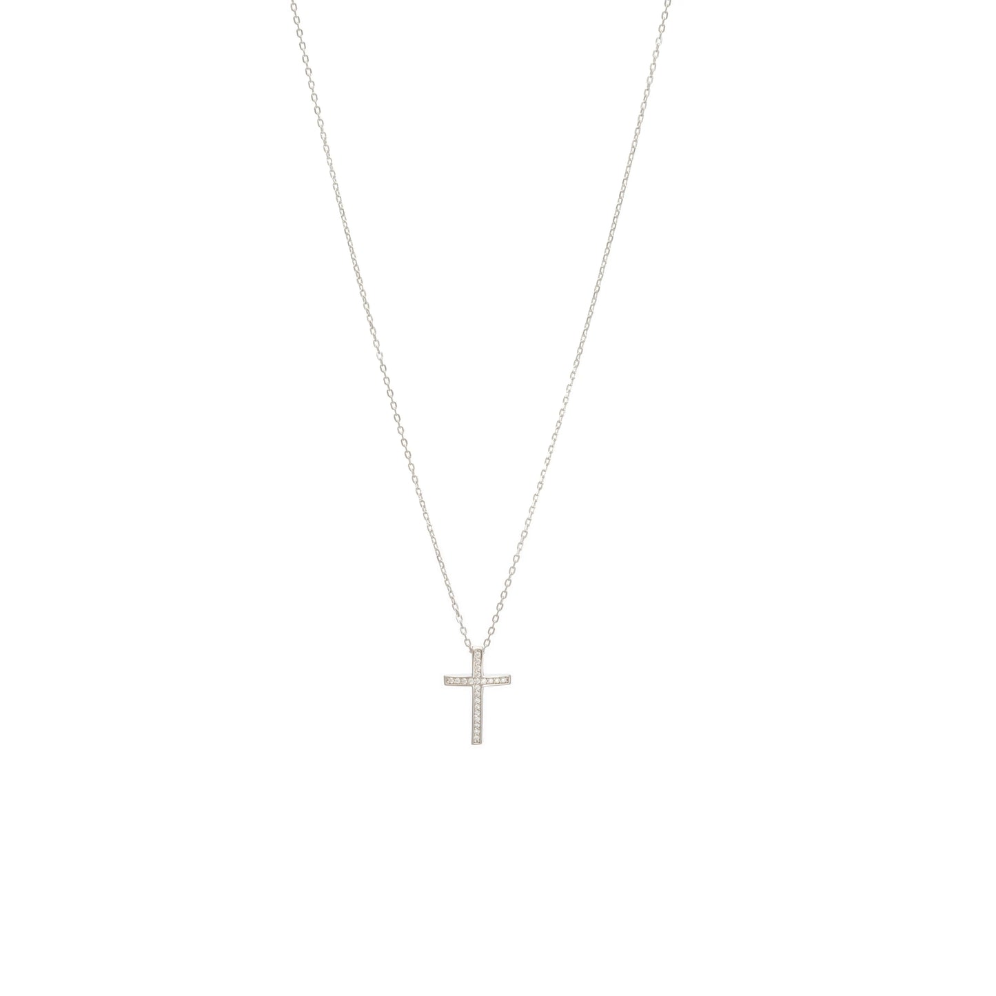 Ballerina Necklace With Zirconia GM208W In Platinum Plated Silver