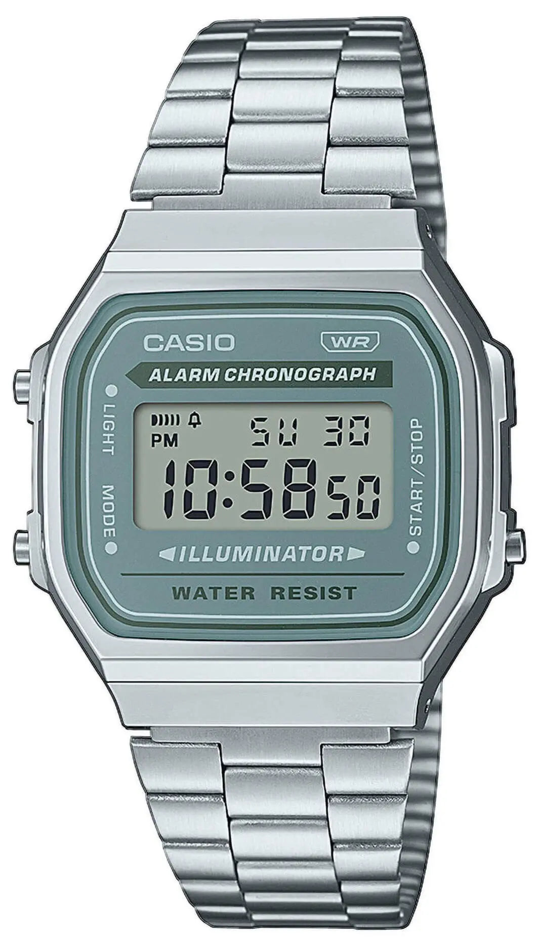 CASIO A-168WA-3AYES Vintage Stainless Steel Bracelet