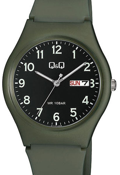 Q&Q A212J008Y Khaki Rubber Strap