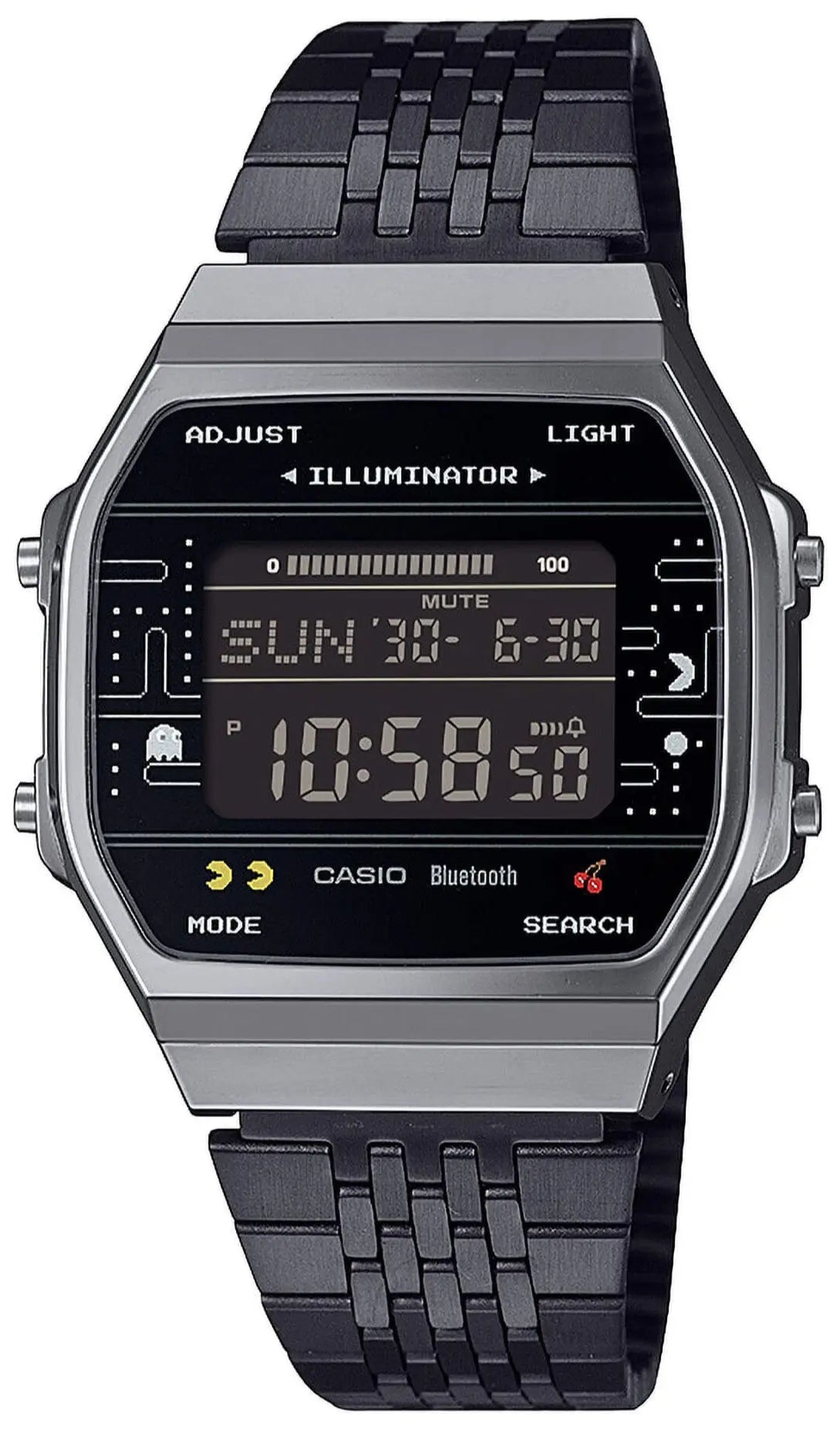 CASIO ABL-100WEPC-1BER Pac Man Bluetooth Smart Black Stainless Steel Bracelet