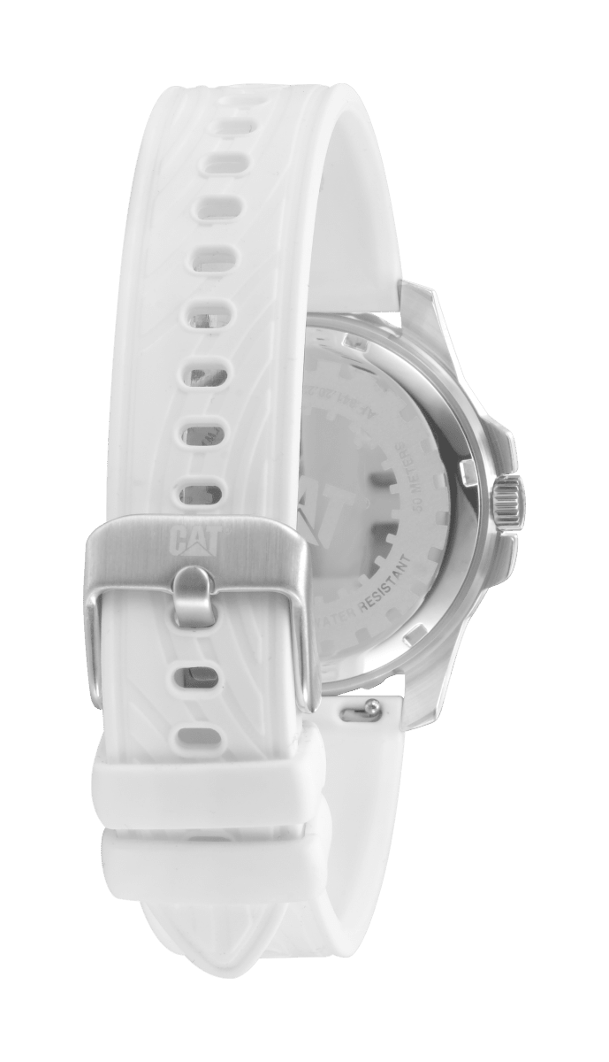 CATERPILLAR AP34120222 Downforce Lady White Silicon Strap - Κοσμηματοπωλείο Goldy