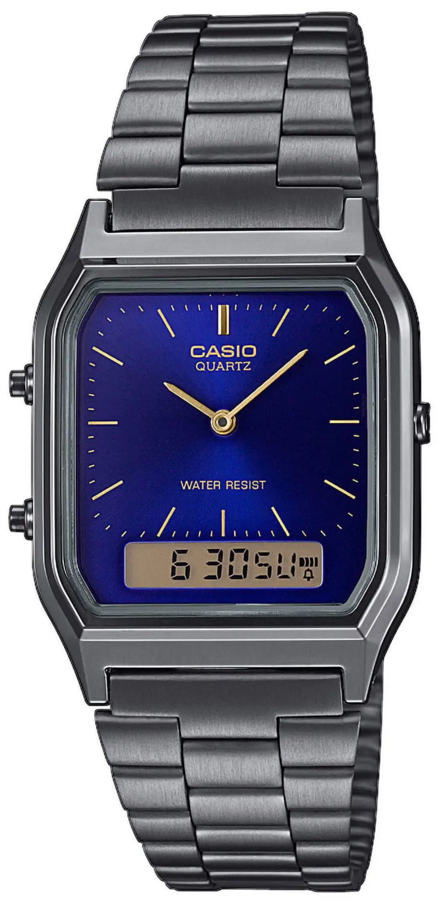 CASIO AQ-230EGG-2AEF Vintage Black Stainless Steel Bracelet