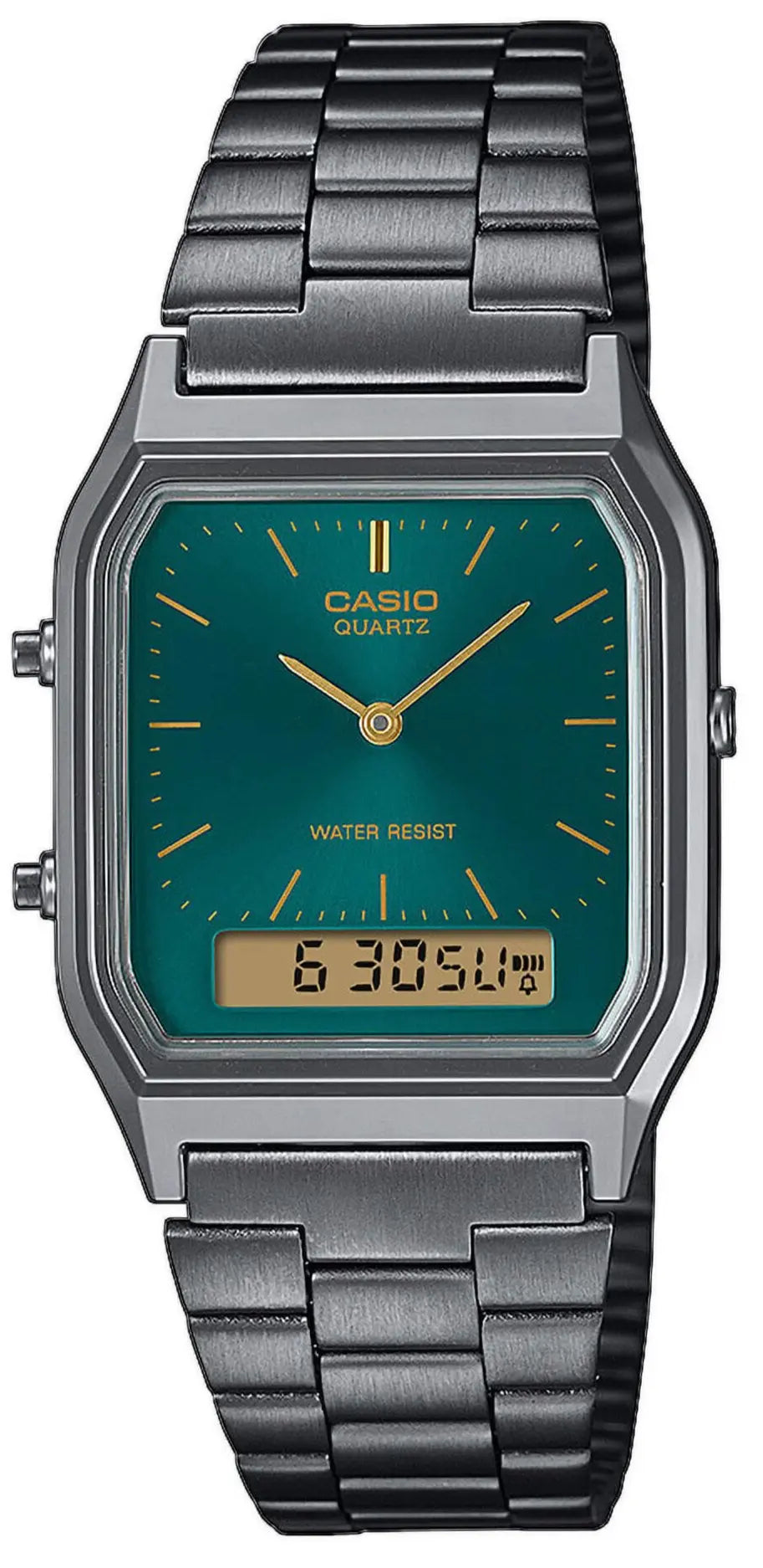 CASIO AQ-230EGG-3AEF Vintage Black Stainless Steel Bracelet