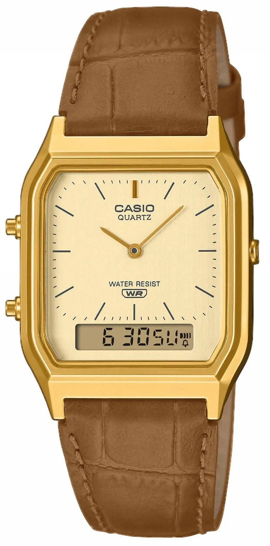 CASIO AQ-230EGL-9AEF Collection Brown Leather Strap